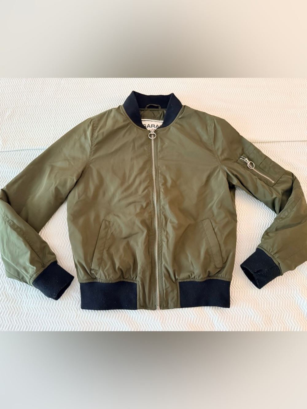 Women’s Small Garage Olive Green Bomber Jacket